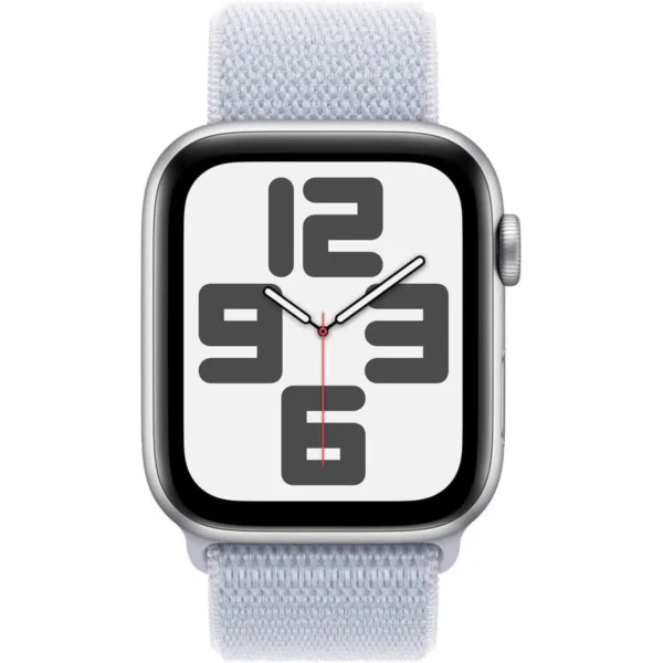 Apple Watch SE (2024) GPS 44mm Silver Aluminum Case with Blue Cloud Sport Loop (ORIGINAL NEW)