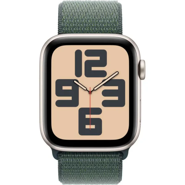 Apple Watch SE (2024) GPS 44mm Silver Aluminum Case with Blue Cloud Sport Loop (ORIGINAL NEW)